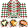 150Pcs Christmas Plaid Deli Paper, 9.8 x 8.3in Red Green