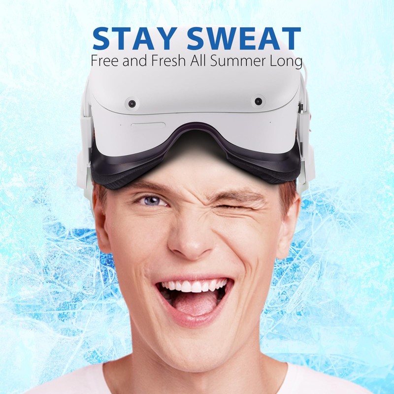 DESTEK Cooling Face Pad Compatible with Oculus Quest 2, Soft