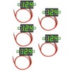 5pcs Voltage Meter 2 Wire 0.28 inch Mini Digital Voltmeter