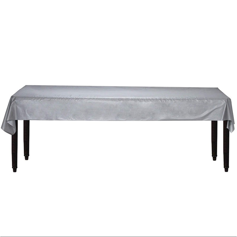 Silver Plastic Table Roll - 40" x 100', 1 Pc