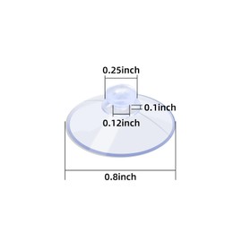 AQUANEAT 20 Packs Suction Cups 0.8 Inch Clear Sucker Pads Without Hook for Glass Home Organization Decoration