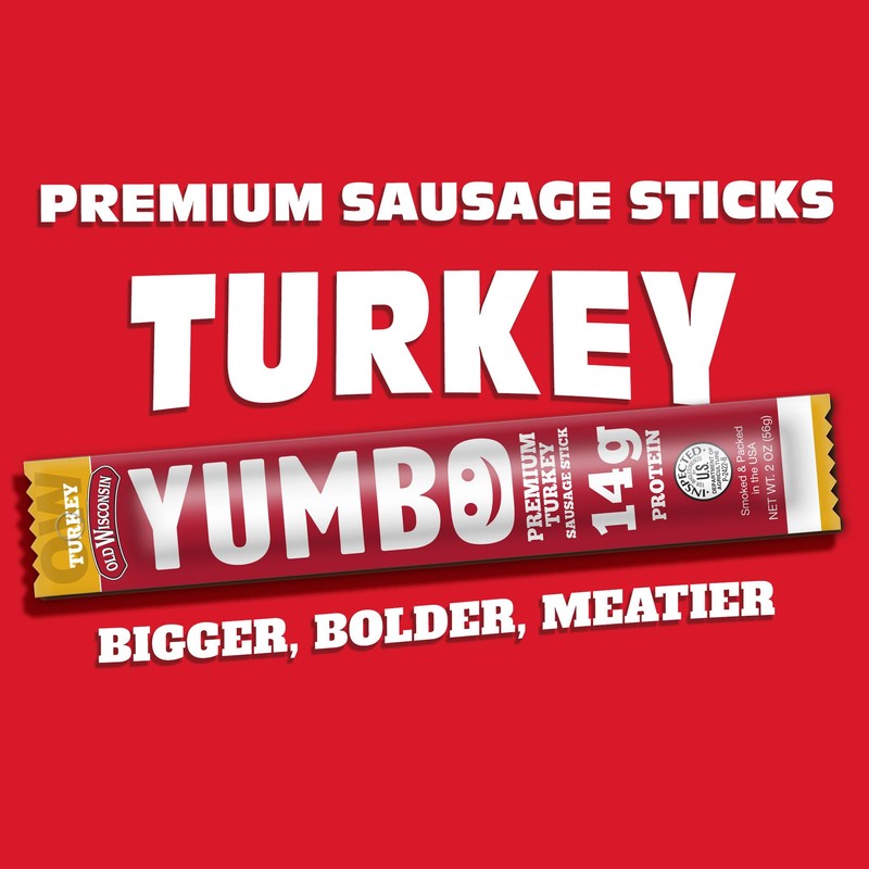 Old Wisconsin Yumbo Summer Sausage Snack Sticks, Ready to Eat,