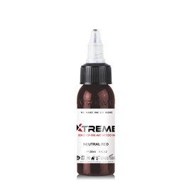 Xtreme Tattoo Ink, Versatile Medium Viscosity for Precision Tattooing, Rich Hue, Quick Healing, Acrylic-Free, Water Based and Premium Quality - Ready-to-Use Tattoo Ink (Neutral Red, 1 oz)