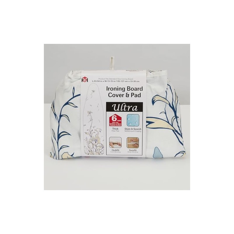 Household Essentials Ultra Ironing Board Cover, Iris