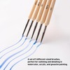 HIMI Gouache/Paint Detail Brushes Set 5 Pcs for Acrylic Oil