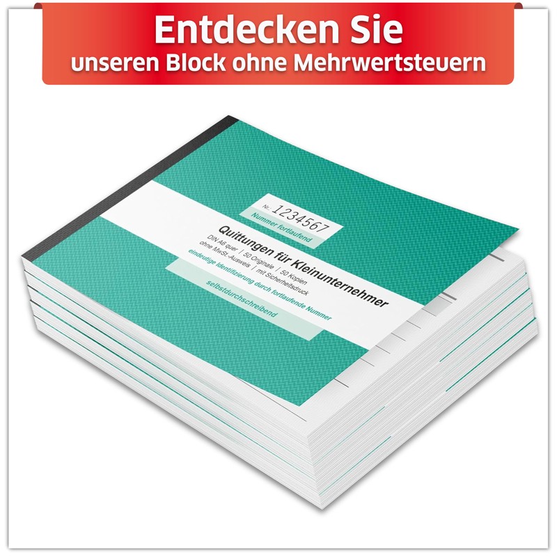 Primus Print Receipt Pad DIN A6 Landscape & Perforated, 2