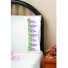 Tobin Stamped Pillowcases, Wisteria, 20" x 30" Embroidery Kit, White