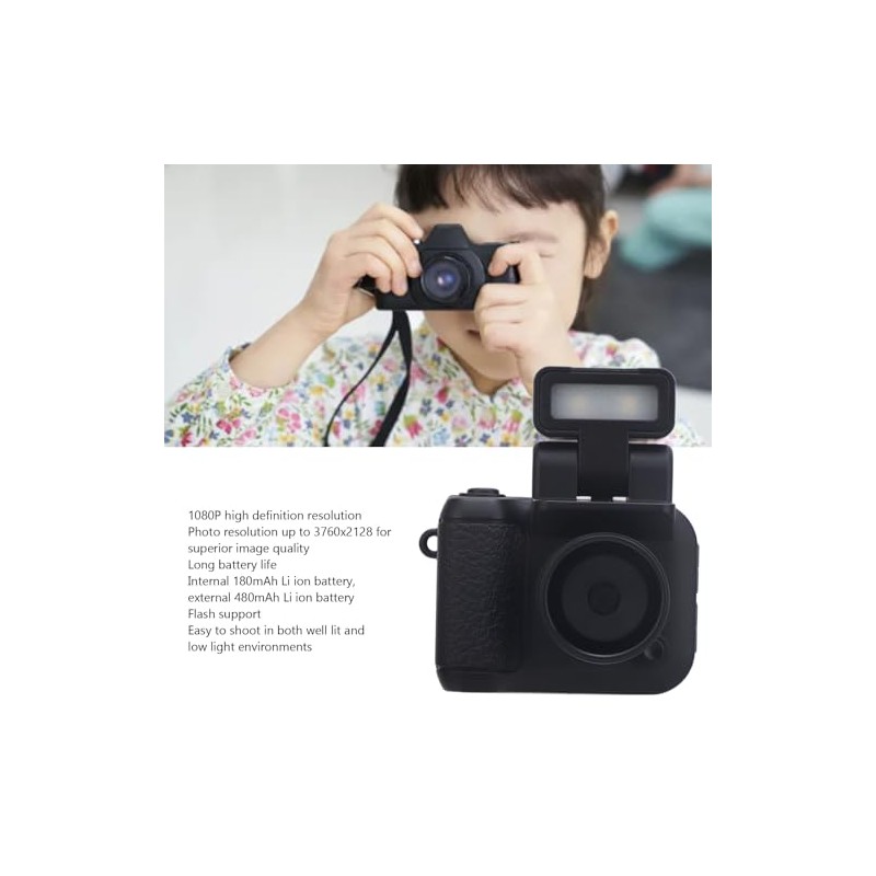 Zunate Small Camera with 1.44inch Display, 1080P HD Retro Mini