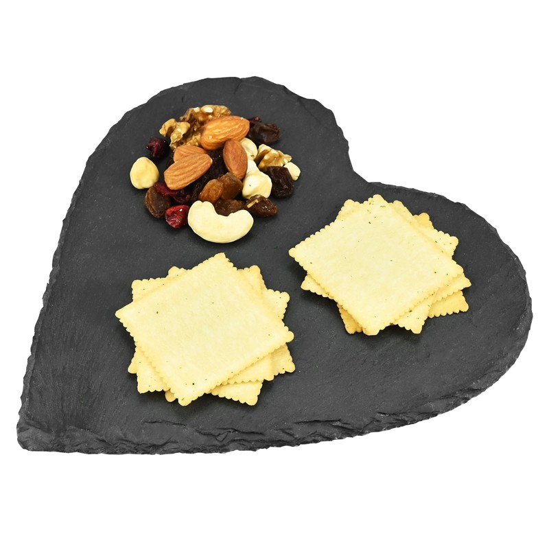 Pack of 2 20 x 20 cm Slate Serving Plates,