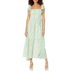 ASTR the label Women's Luisa Dress, Green Multi Floral, X-Small