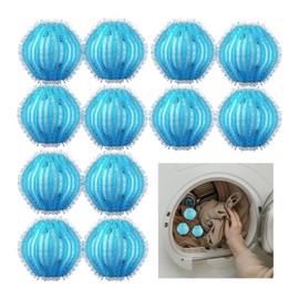 Flusensiebe für Waschmaschinen, Olihpyyut 12 Stücke, Wiederverwendbar Fusselbälle Waschmaschine,Entfernt Tierhaare,Katzenhaarentferner Haarfänger,Waschmaschine für Entfernt Tierhaare Fusseln, Blau