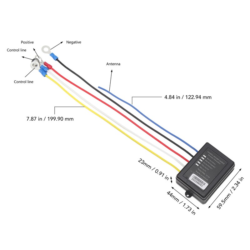 Wireless Winch Remote Control Kit 434MHz DC12V 24V 50ft Range