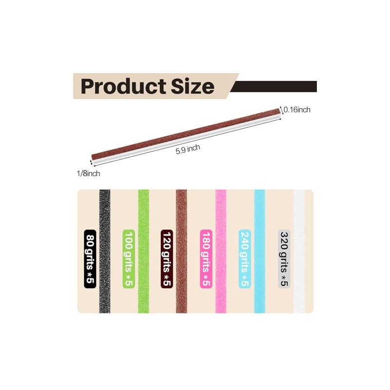 70 Pcs Sanding Sticks Set for Plastic Models Includes 30