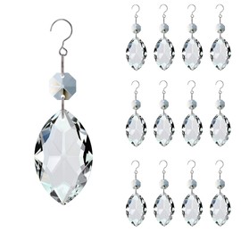 Goldenhaitai 12pcs Crystal Sun Catcher, Hanging Crystals Chandelier Prisms for Windows, Rainbow Manufacturer, Home Decoration