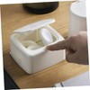 Ciieeo 2pcs Cotton Swab Storage Box Lid Pp Organizer for