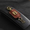 XGALBLA Initial Letter Keychain Brown Leather Alphabet llaveros Personalizados Keychain