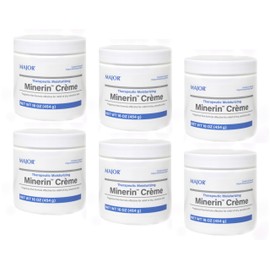 Major Therapeutic Moisturizing Minerin Creme 16oz for Dry, Sensitive Skin Pack of 6