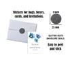 Black Sparkles Color Coding Labels 1" Round 25 mm -