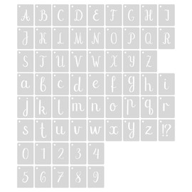 AIEX 63pcs Letter Stencils, 3 Inch Reusable Plastic Letter and Number Templates Alphabet Stencils Number Stencils for Art Drawing, Craft DIY Writing