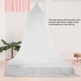 Mosquitera Malla de Malla para Cama Malla de Malla Fina Permite Que Breeze Entre y Salga a La Luz Elegante Decoración de Dormitorio Instalación Rápida y Sencilla(Blanco)