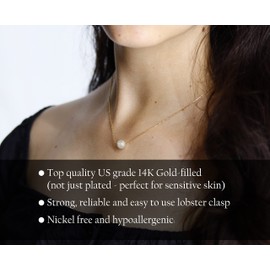 Groom to Bride Gift with Meaningful Message and Jewelry, Ready To Gift Necklace with Poem for Wedding Day (14K Gold Pearl Necklace)