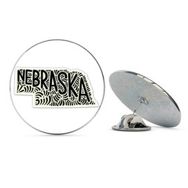 NYC Jewelers Nebraska Shape Cute Letters Native Local Metal 0.75" Lapel Hat Pin Tie Tack Pinback