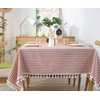 Plenmor Linen Tablecloth Cotton, Linen Look Tablecloth Washable Table Cloth