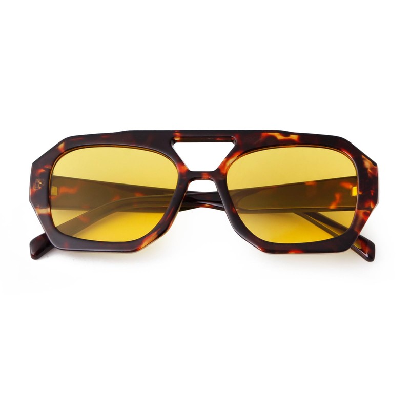 Laurinny Retro Pilot Sunglasses for Men and Women, Classic Hexagonal