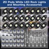 Treela 24 Pods White Rock Lights LED Wheel Well Underglow