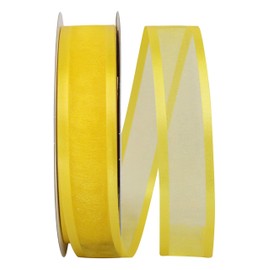 Reliant Ribbon Sheer Satin Edge 2 Ribbon, 1-1/2 Inch X 100 Yards, Sunshine