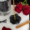 Black Rose Incense Holder - Gothic Stand for Ritual Space
