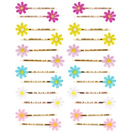 PinkSheep Flower Bobby Pins Hair Pins for Women Girl Kids, 24PCS, Flower Hair Clips for Girls, Bobby Pin Holder with Box
