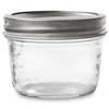 Kerr Wide Mouth Half-Pint Glass Mason Jars 8-Ounces with Lids