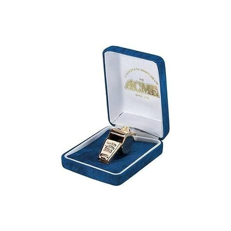 acme Gold Plated Thunderer Gift Boxed Whistle