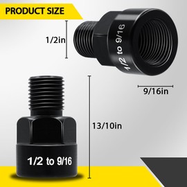 alltoo 1 Pair Bicycle Pedal Extenders Adaptors, Fits for 9/16 inch Pedals & 1/2 inch Cranks Convert, for Bike Pedal Adapter, Black Bicycle Parts