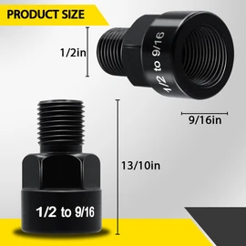 alltoo 1 Pair Bicycle Pedal Extenders Adaptors, Fits for 9/16 inch Pedals & 1/2 inch Cranks Convert, for Bike Pedal Adapter, Black Bicycle Parts