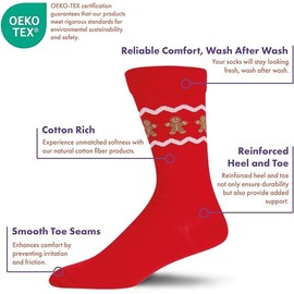 Mens Cotton Rich Christmas Socks (7 Pair Multipack) – Soft Colourful Novelty Christmas Socks for Men. Perfect For Xmas Eve Box Fillers, Stocking Fillers for Men, Christmas Gifts for Him 7 – 11