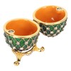 Egg Trinket Box Zinc Alloy Sparkling Rhinestone Exquisite Elegant Metal