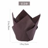 Dovhmoh 200pcs Tulip Cupcake Bacups,Muffin Bellliner Holder,Rustic Cupcake Wrapper,Brown,White,Nature Color