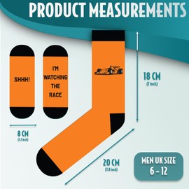 SC Products SC Products F1 Socks for Car Lovers | Size 6-12 Cotton Novelty Socks for Men Formula 1 Gifts | Grand Prix F1 Gifts for Men Christmas Presents | Formula 1 Merchandise for Racing Fans