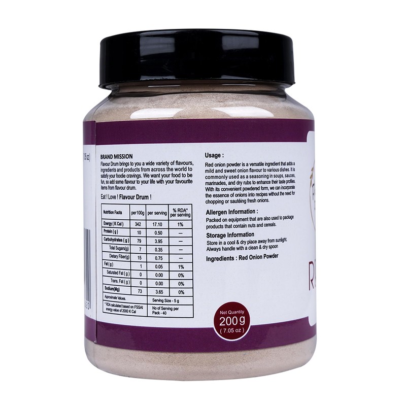 Flavour Drum Red Onion Powder, 200g