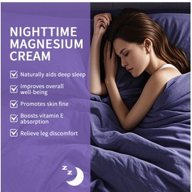 ZTSGU 2 Pcs Magnesium Cream for Sleep, Relief Revitalizes Skin Deep Hydration Care Nighttime Magnesium Cream.