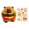 Anmahe Capybara Plush,Simulation Soft Capybara Toy,Cute Hamburger Capybara,Soft Capybara Burger