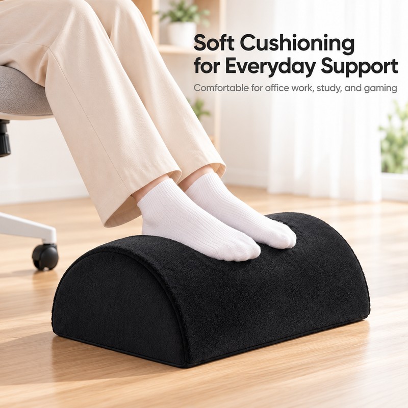 Under Desk Footrest with Warm Foot Pockets – Soft Rotatable