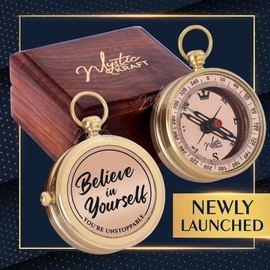 MYSTICKRAFT To My Son Engraved Pocket Compass Gift for Son, Graduation Gifts for Him, Birthday Gifts for Son from Mom Dad, Congratulations Gifts, Easter Gifts for Kids, Christmas, Scout Gifts for Boys