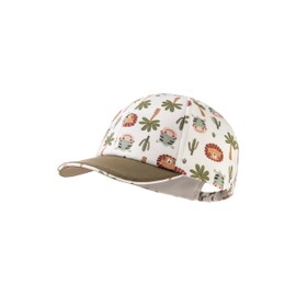 Sterntaler Baseball Cap Animals – Unisex Peaked Cap for Babies Made of Flame Yarn Jersey – Cap with Print and Practical Elastic Band, ecru, 47