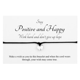 Lucor Positive Thinking Gifts | Inspirational Strength Gifts | Inspirational Wish Bracelet| Best Friends Friendship Gifts(Grey)