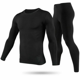 ER Men Thermal Underwear Set Long Johns Pants with Long Sleeve Soft Top Bottom Winter Sports Suits Warm Features