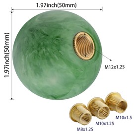 Padaodao Round Shift Knob Gear Lever Stick Shifter Handle for Most Manual Automatic Trucks SUV Cars, Green Gradient