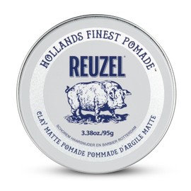 Reuzel Matte Clay Pomade, No Shine Pomade With A Medium Hold For A Natural Style And Finish 95g